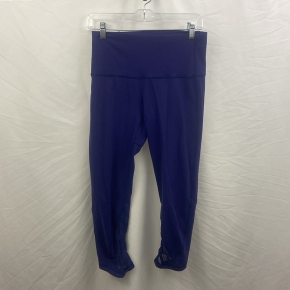 Lululemon Purple Cropped Yoga Gym Athletic Size 8 Leggings - Picture 10 of 10